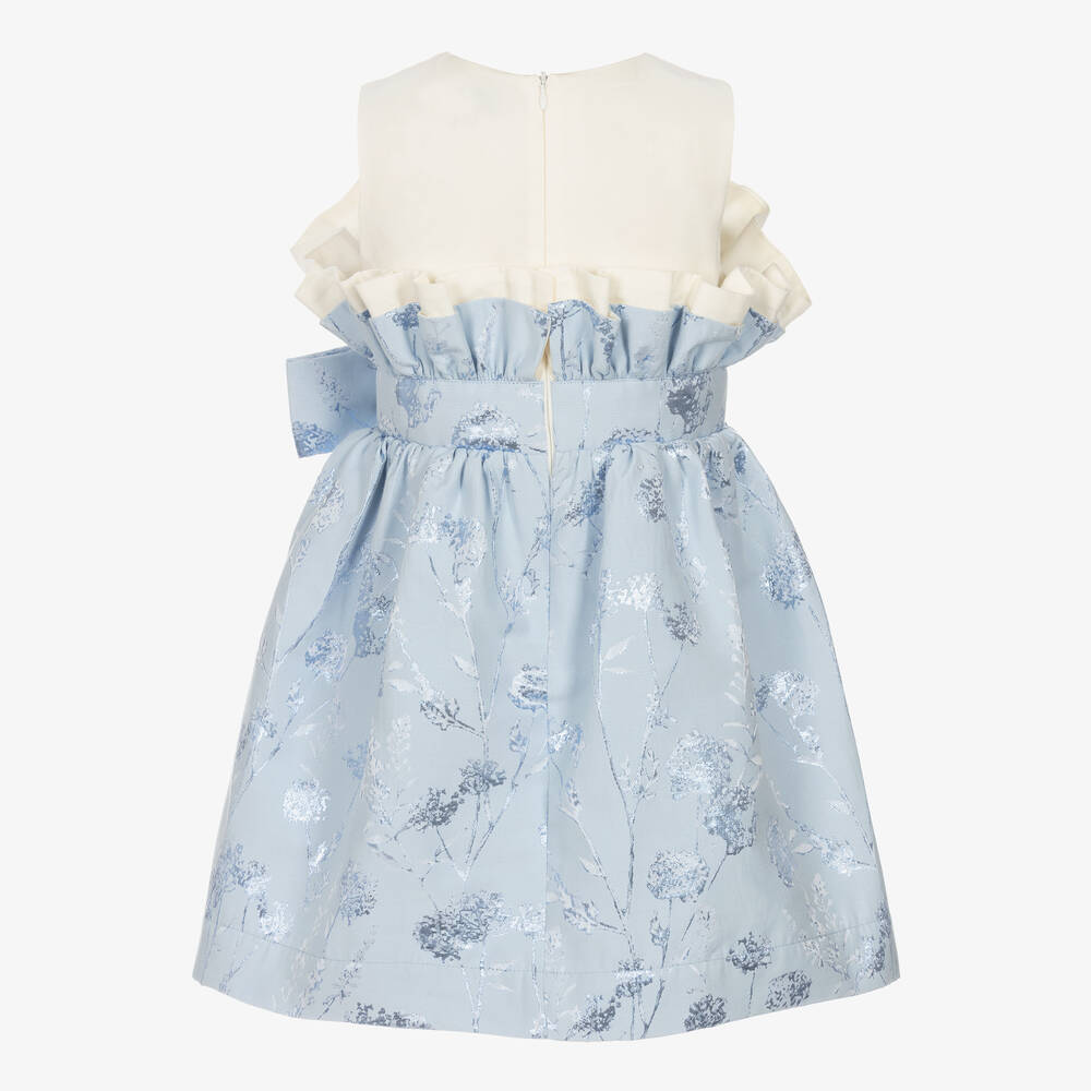 Jessie and James London-Голубое хлопковое платье с одуванчиками | Childrensalon Outlet
