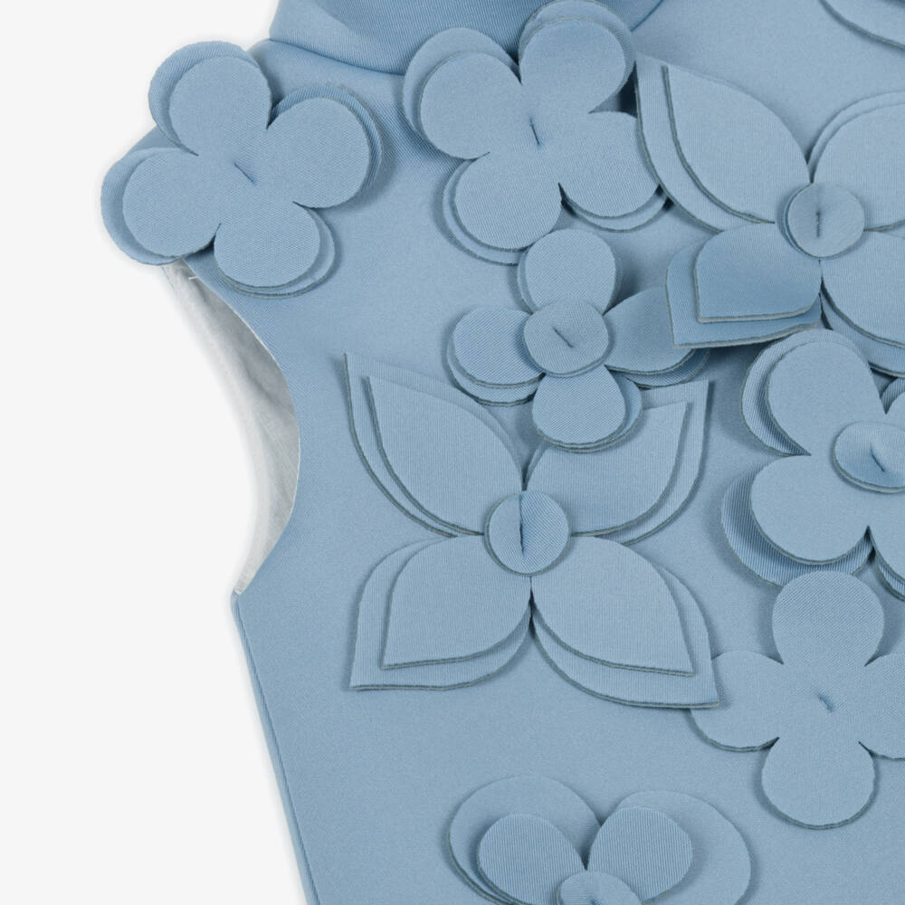 Jessie and James London-Girls Blue Flower A-Line Dress | Childrensalon Outlet