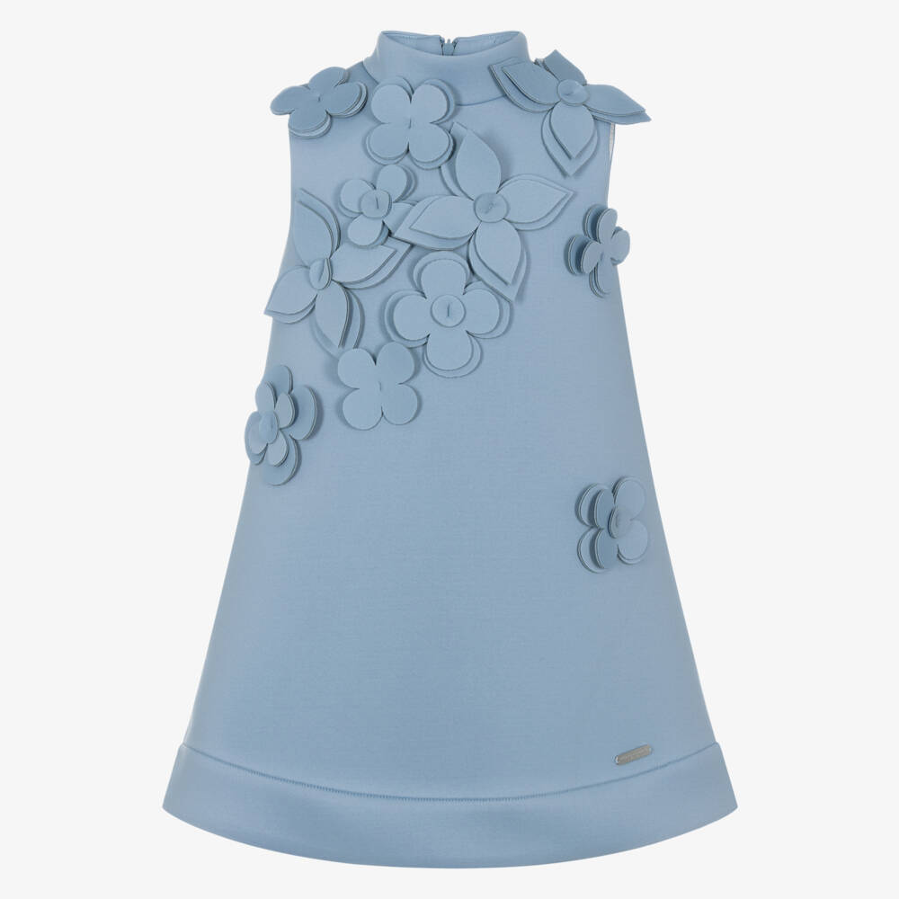 Jessie and James London-Girls Blue Flower A-Line Dress | Childrensalon Outlet