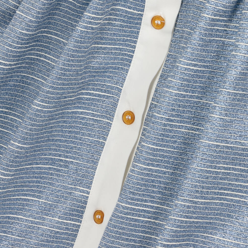 Jessie and James London-Girls Blue Striped Tie-Waist Dress | Childrensalon Outlet