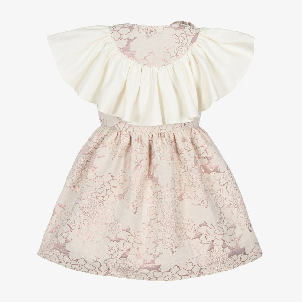 Jessie and James London-Girls Blush Blossom Jacquard Gown | Childrensalon Outlet
