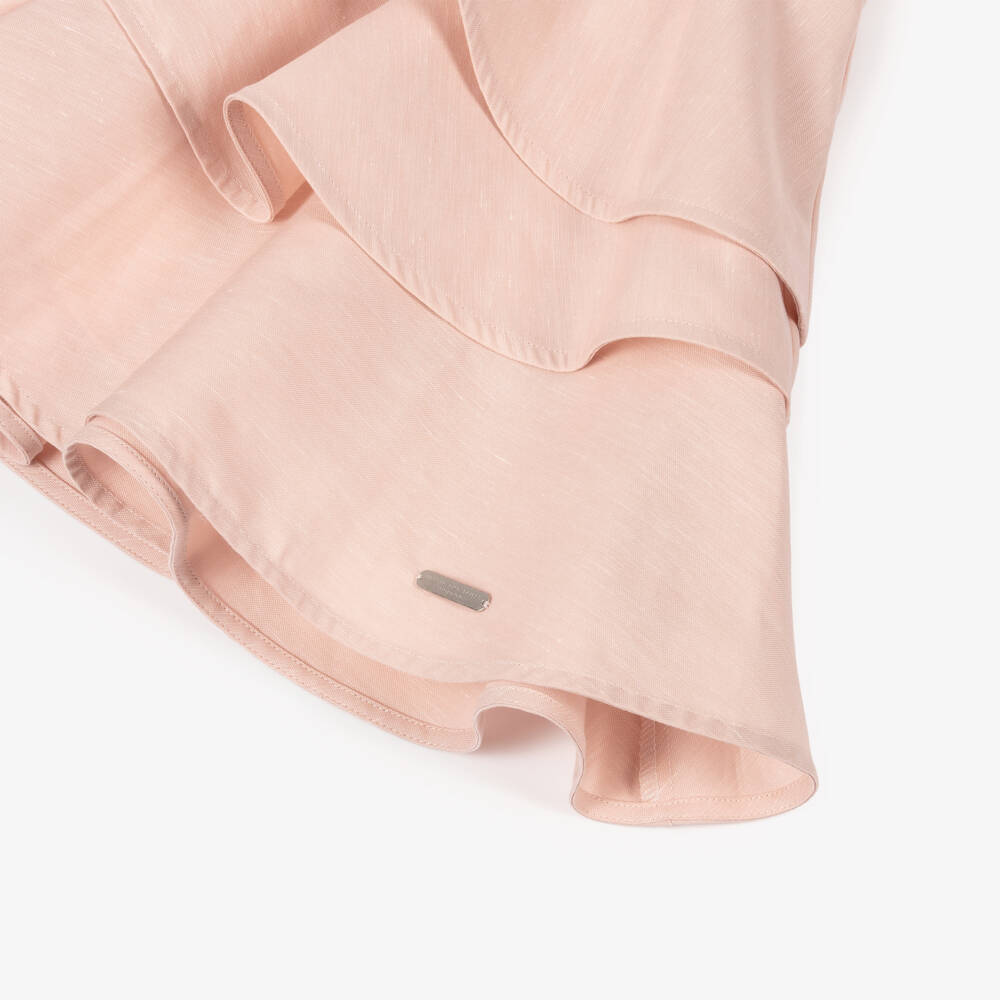 Jessie and James London-Girls Blush Hemp Dress with Ruffles | Childrensalon Outlet