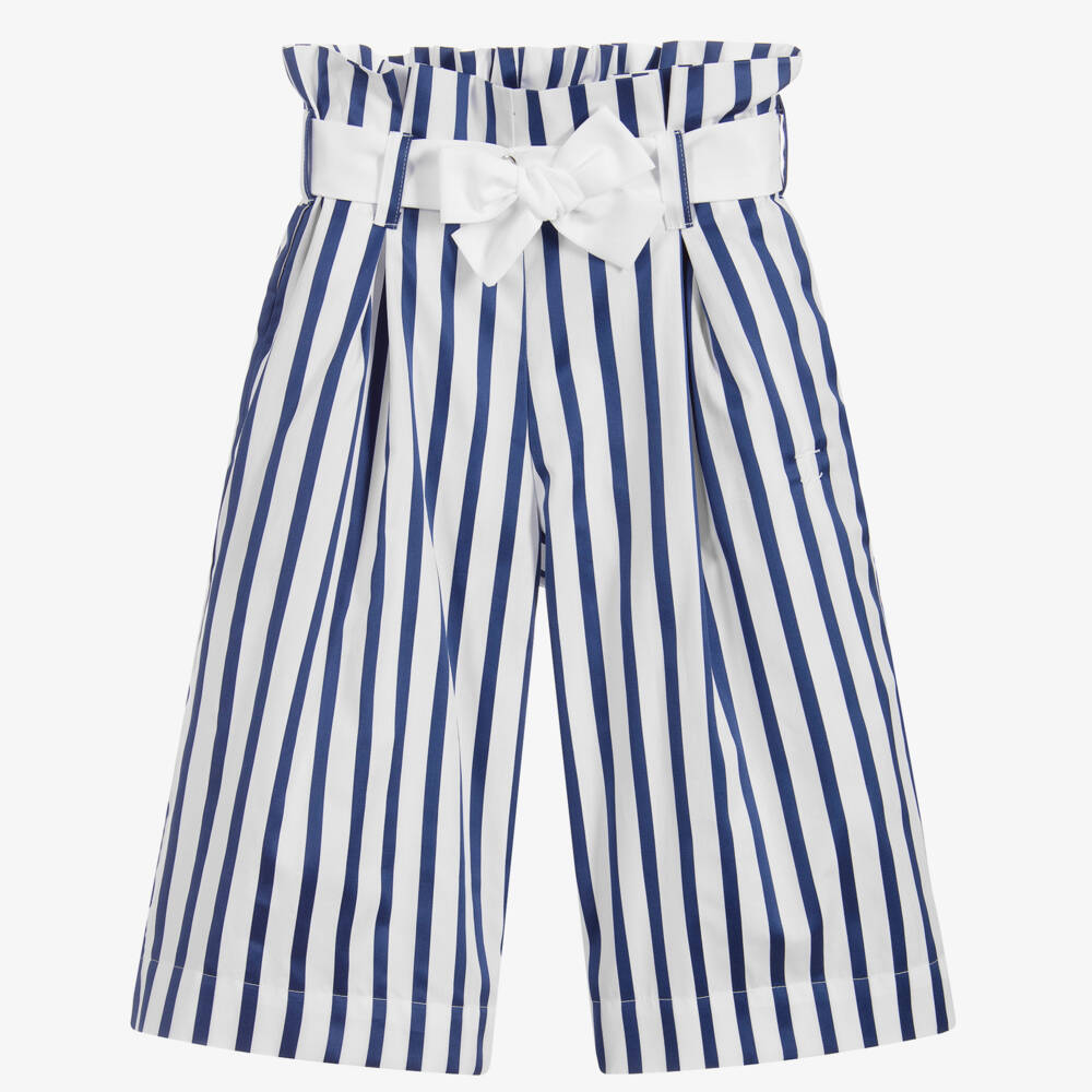 Jessie and James London-Girls Cotton Striped Culottes | Childrensalon Outlet