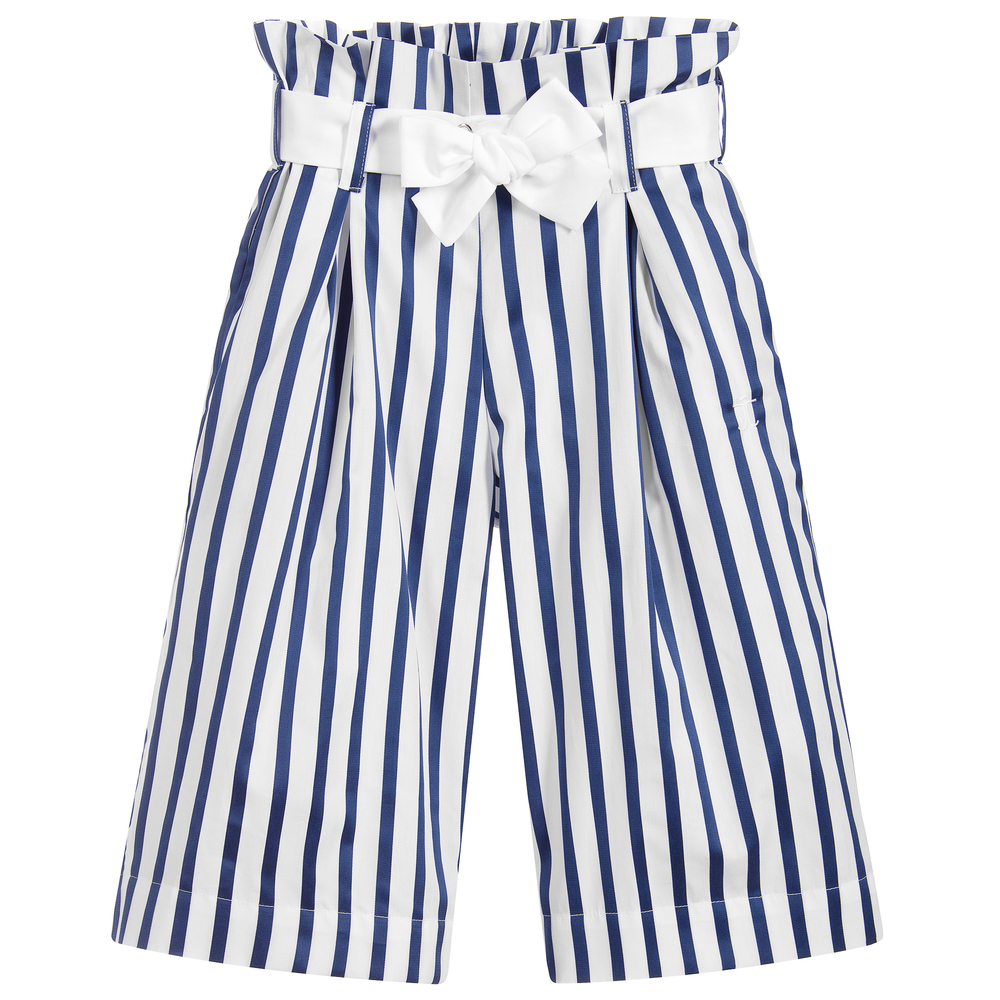 Jessie and James London - Girls Cotton Striped Culottes | Childrensalon