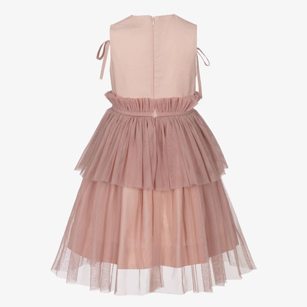 Jessie and James London-فستان تول قطني وردي للبنات | Childrensalon Outlet
