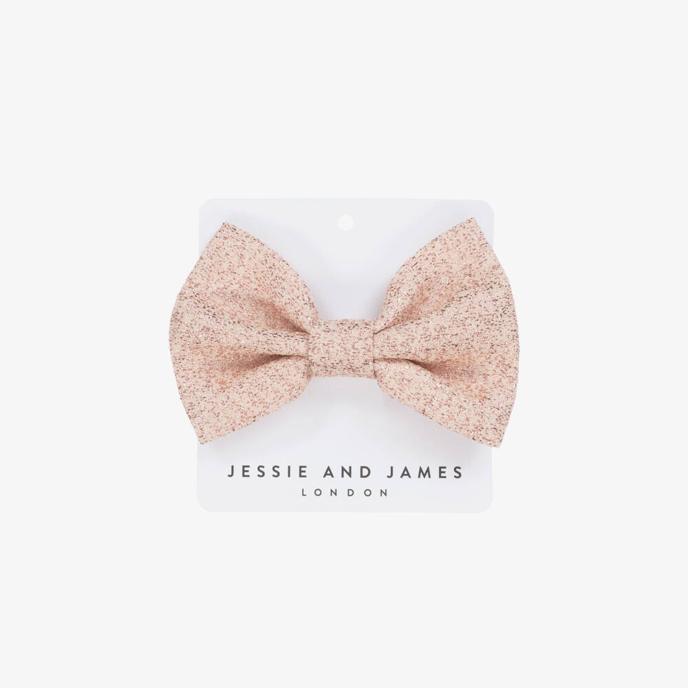Jessie and James London-Girls Dazzling Pink Bow Clip | Childrensalon Outlet