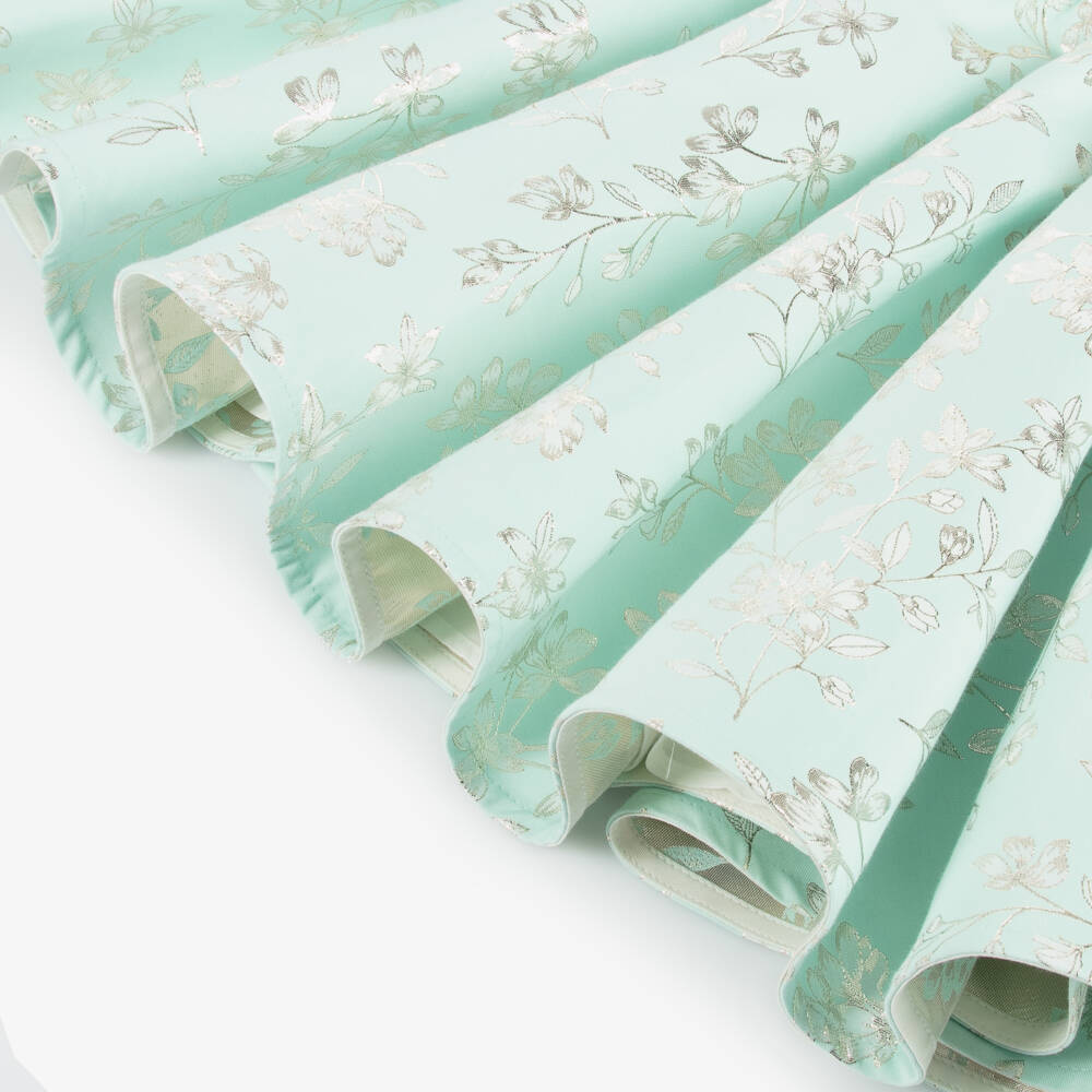 Jessie and James London-فستان أخضر أنيق مزين بالزهور للبنات | Childrensalon Outlet