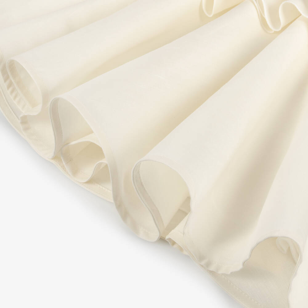 Jessie and James London-Girls Elegant Ivory Floral Frock | Childrensalon Outlet