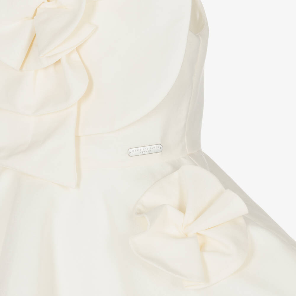 Jessie and James London-فستان بيوني العاجي الأنيق للبنات | Childrensalon Outlet