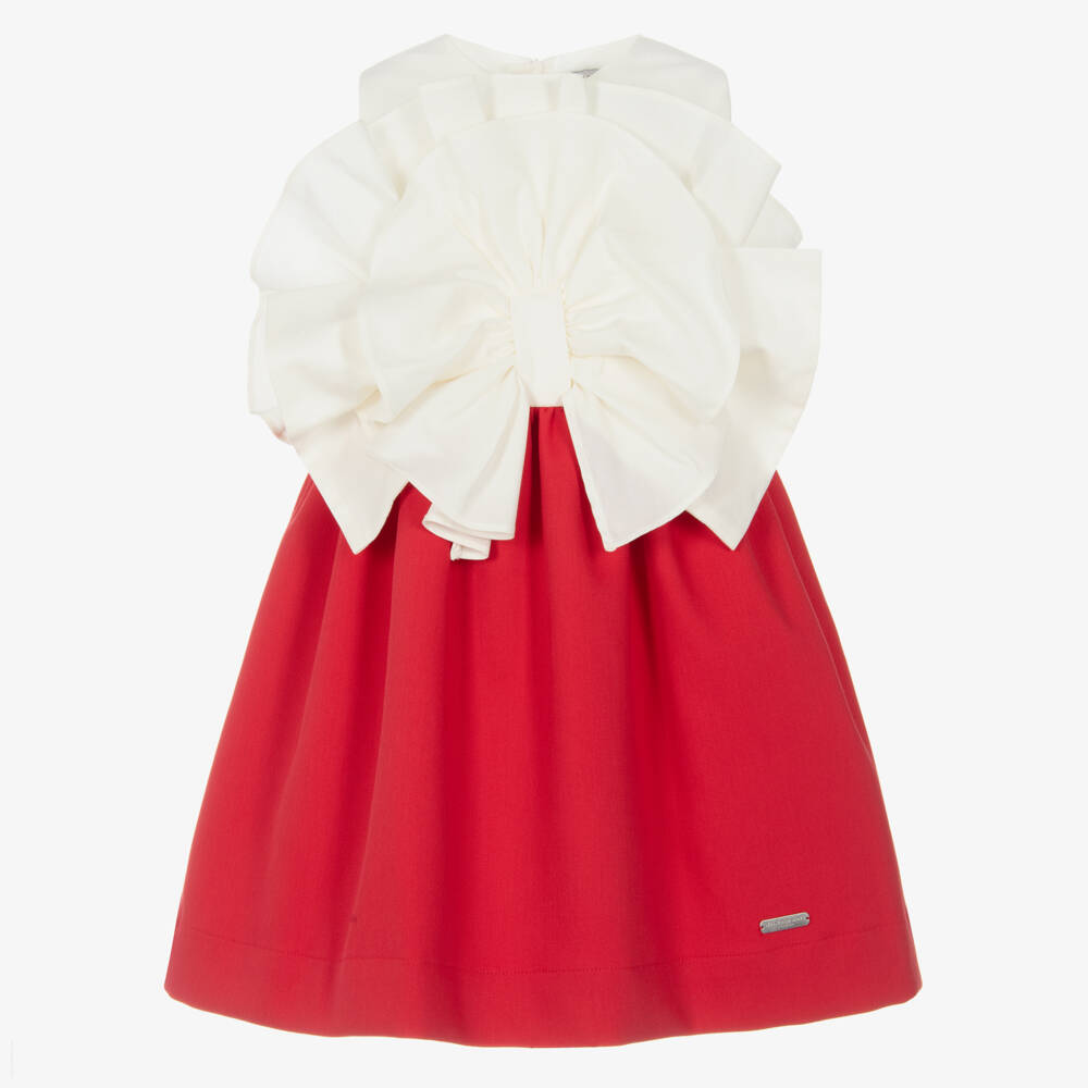 Jessie and James London-فستان فاخر عاجي وقرمزي للبنات | Childrensalon Outlet