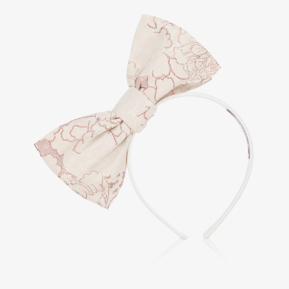Jessie and James London-Girls' Elegant Pink Woven Headband | Childrensalon Outlet