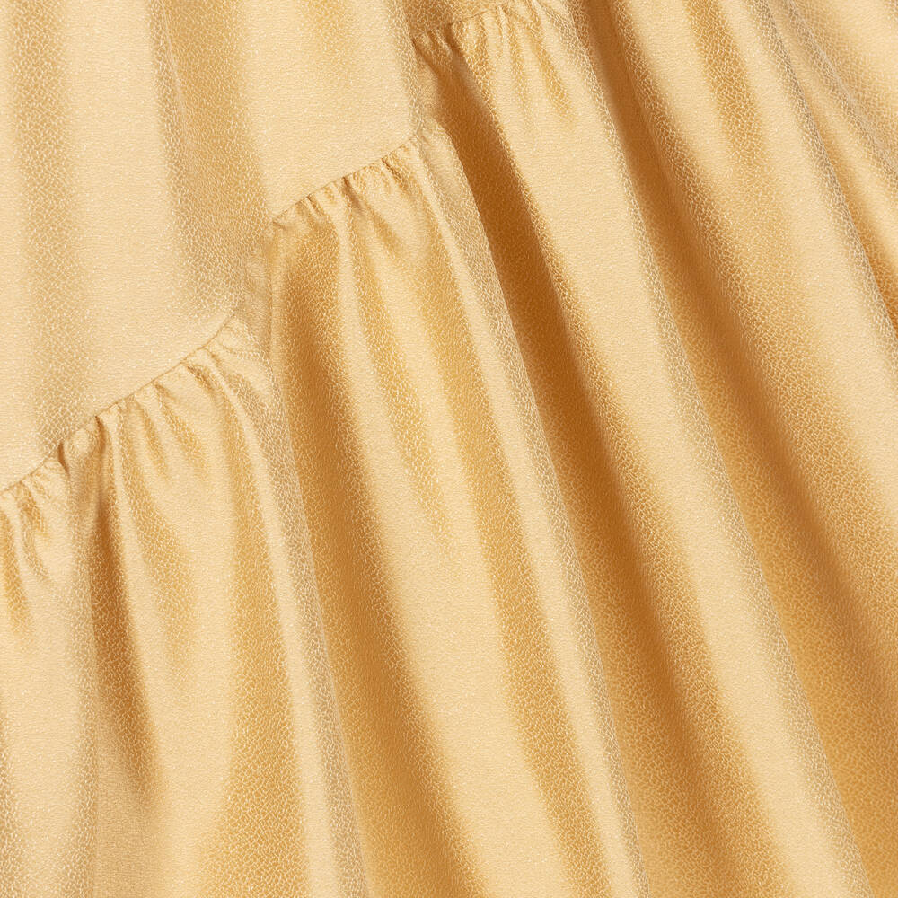 جيسي آند جيمس لندن-فستان بطبقات لون ذهبي | Childrensalon Outlet