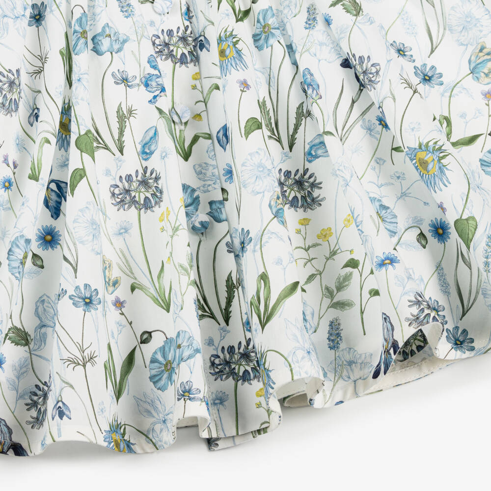 Jessie and James London-Girls Ivory & Azure Blossom Dress | Childrensalon Outlet