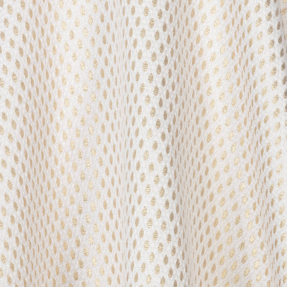 Jessie and James London-Girls Ivory Cotton Dot Jacquard Dress | Childrensalon Outlet