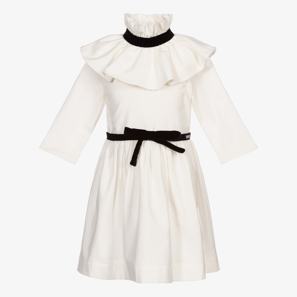 Jessie and James London-Girls Ivory Cotton Dress | Childrensalon Outlet