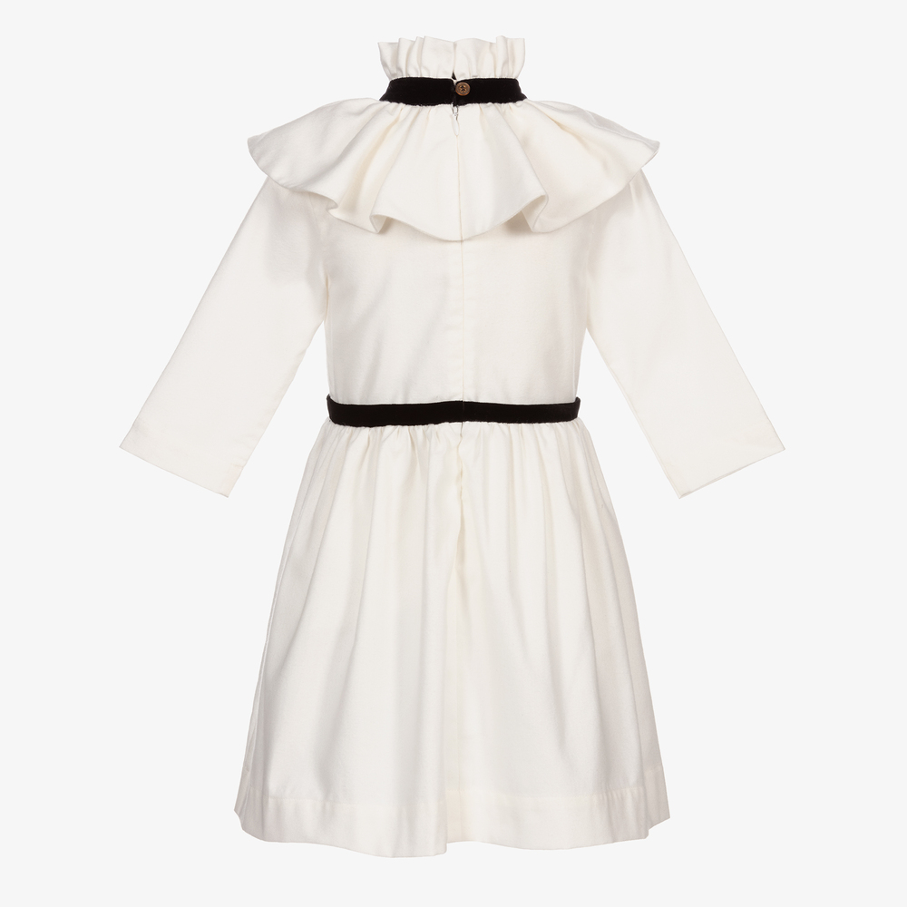 Jessie and James London-Girls Ivory Cotton Dress | Childrensalon Outlet
