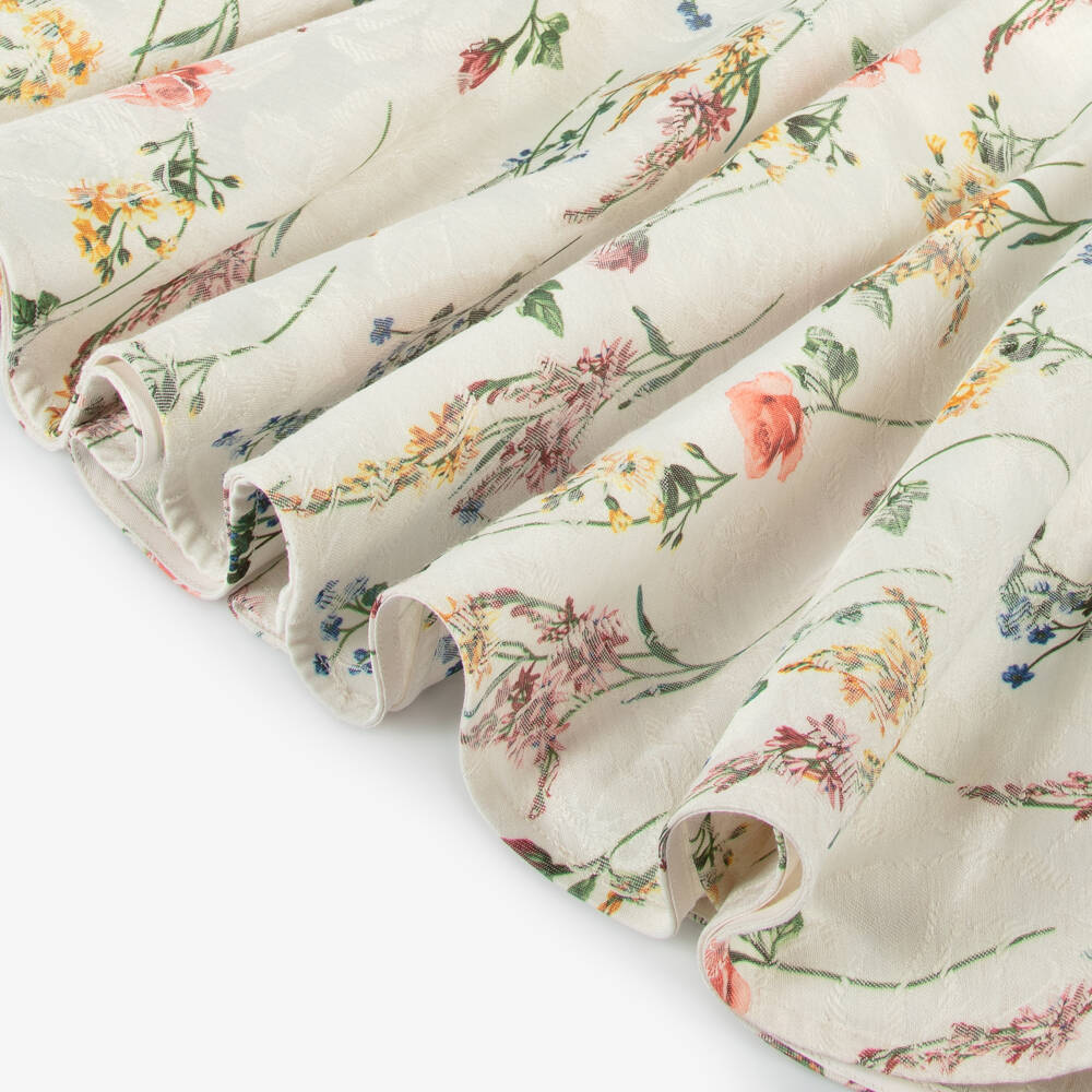 Jessie and James London-Girls Ivory Elegance Jacquard Dress | Childrensalon Outlet