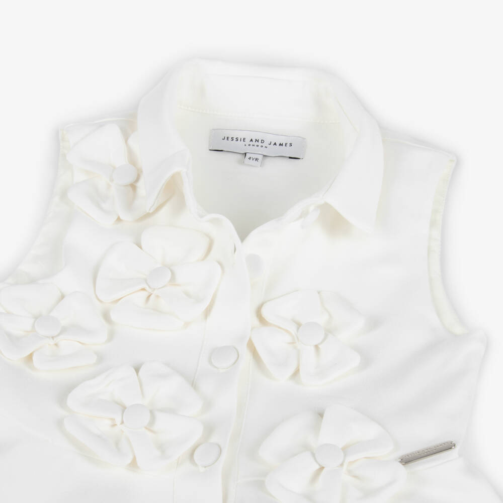 Jessie and James London-فستان عاجي مزين بالزهور للبنات | Childrensalon Outlet