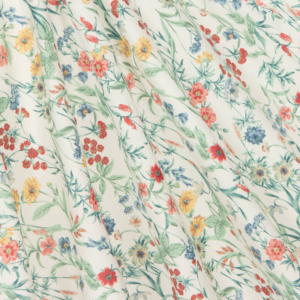 Jessie and James London-Girls Ivory Floral Cotton Dress | Childrensalon Outlet