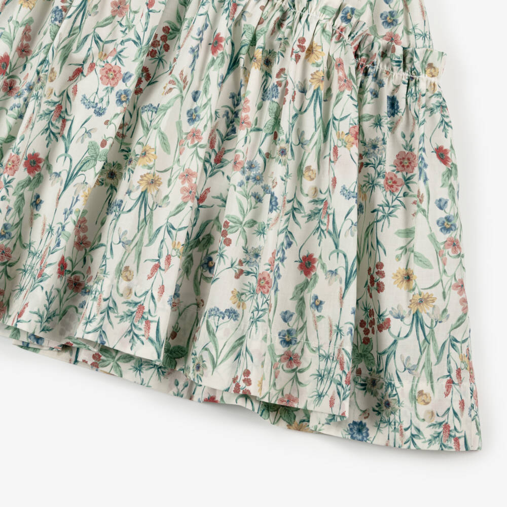 Jessie and James London-فستان قطن بنقشة ورود لون عاجي | Childrensalon Outlet