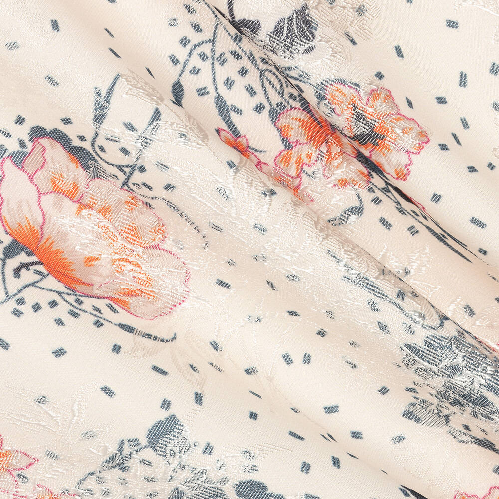 Jessie and James London-Кремовое платье в цветочек с рюшами для девочек | Childrensalon Outlet