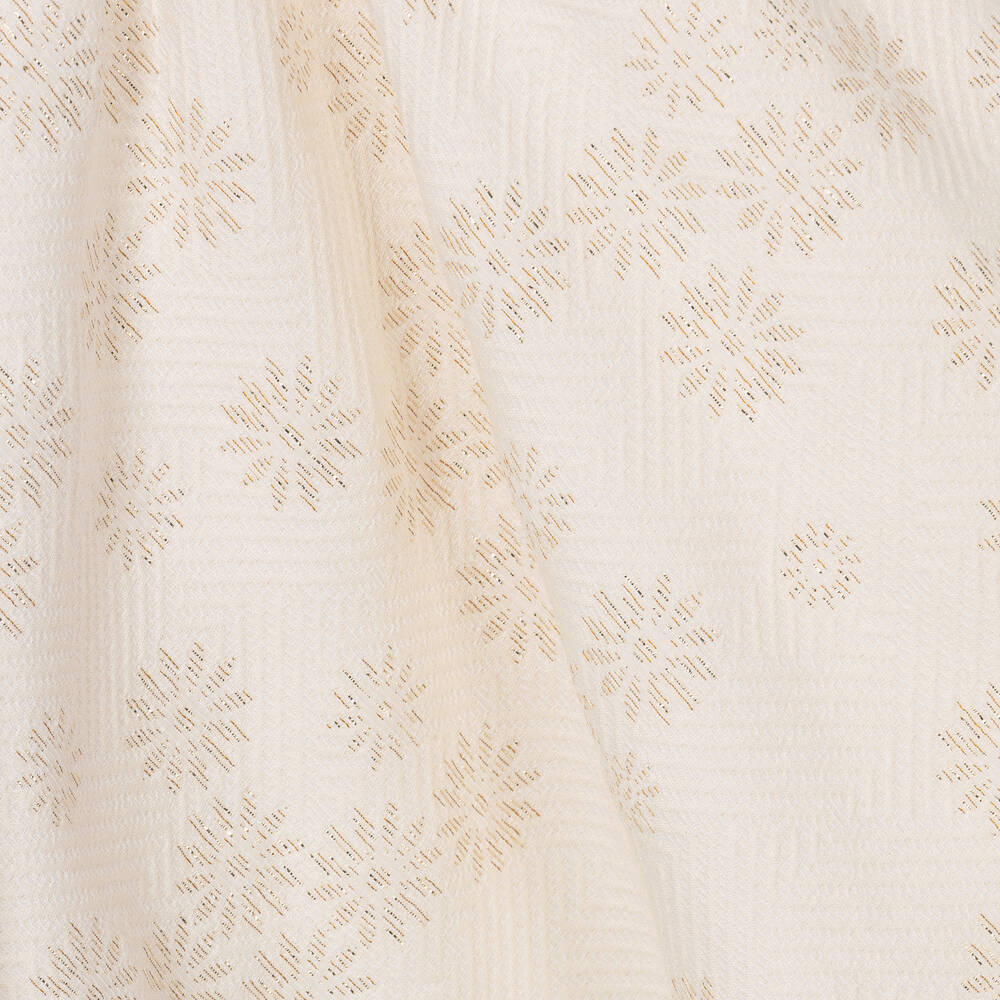 Jessie and James London-Girls Ivory & Gold Floral Jacquard Dress | Childrensalon Outlet