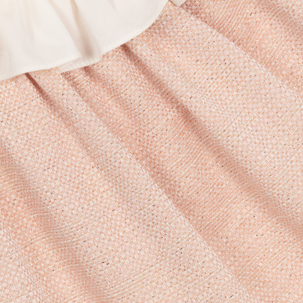 Jessie and James London-Girls Ivory & Pink Glitter Ruffle Dress | Childrensalon Outlet