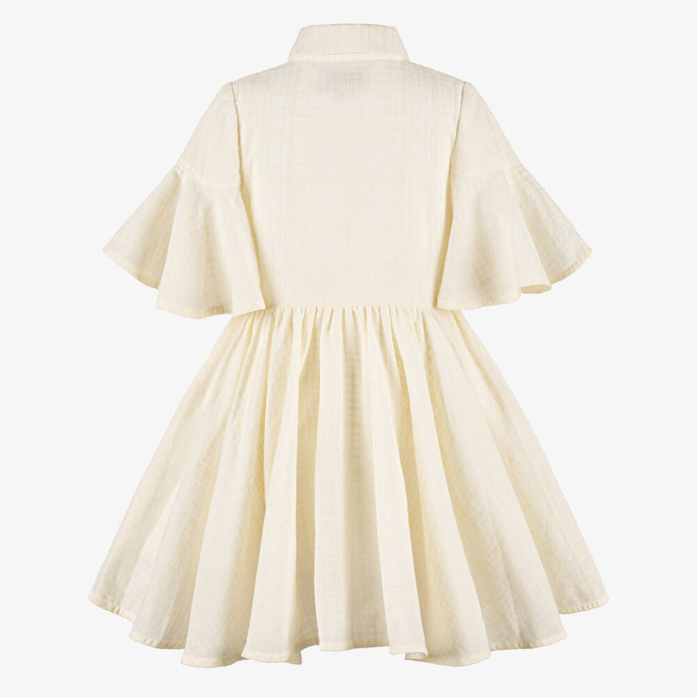 Jessie and James London-فستان نسيج قطن لون عاجي | Childrensalon Outlet