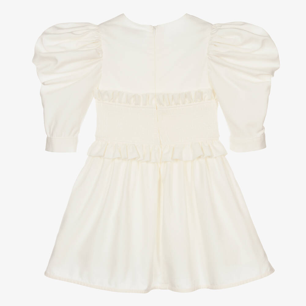 Jessie and James London-Girls Ivory Twill Dress | Childrensalon Outlet