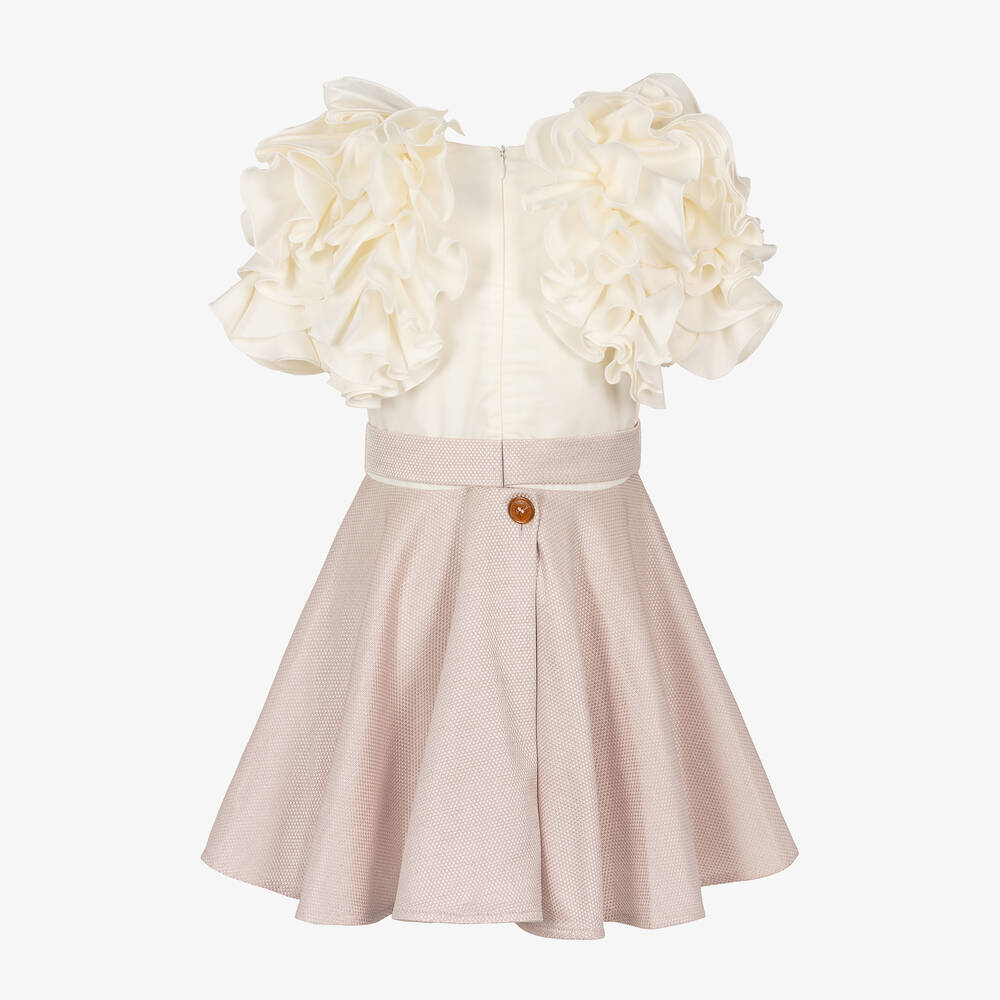 Jessie and James London-Girls Lilac Purple Ruffle Sleeve Dress | Childrensalon Outlet