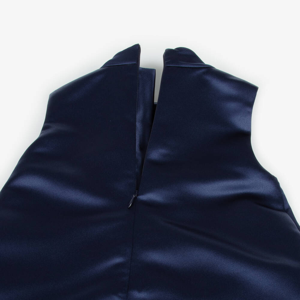 Jessie and James London-Girls Midnight Satin Floral Gown | Childrensalon Outlet