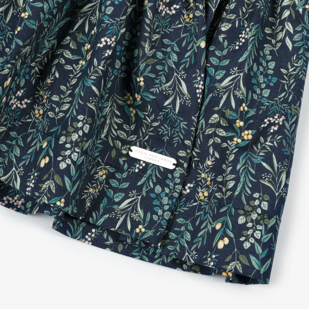 Jessie and James London-فستان قطن بنقشة ورود لون كحلي | Childrensalon Outlet