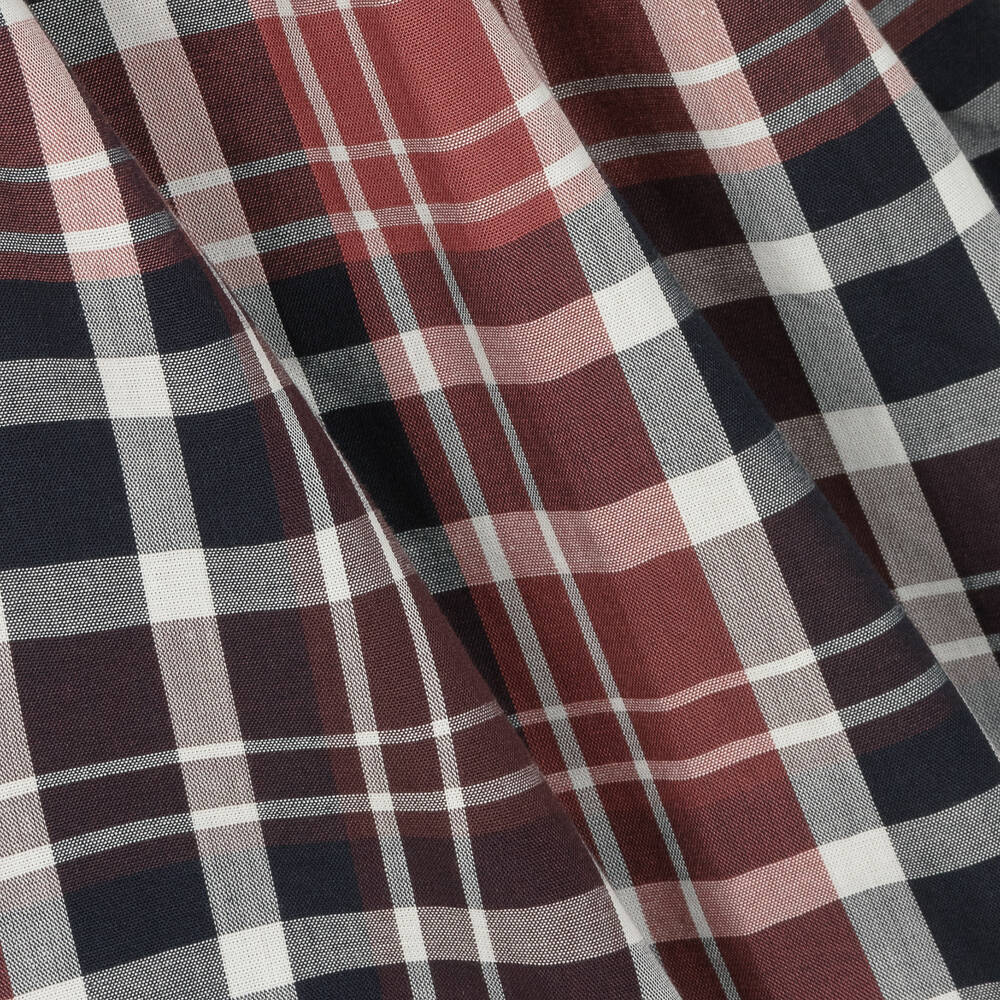 Jessie and James London-فستان قطن كاروهات لون كحلي وأحمر | Childrensalon Outlet