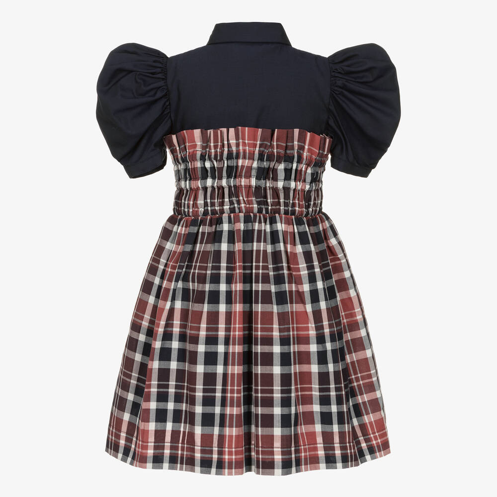 Jessie and James London-فستان قطن كاروهات لون كحلي وأحمر | Childrensalon Outlet