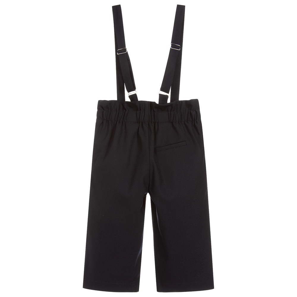 Jessie and James London-Girls Navy Blue Wide Trousers | Childrensalon Outlet