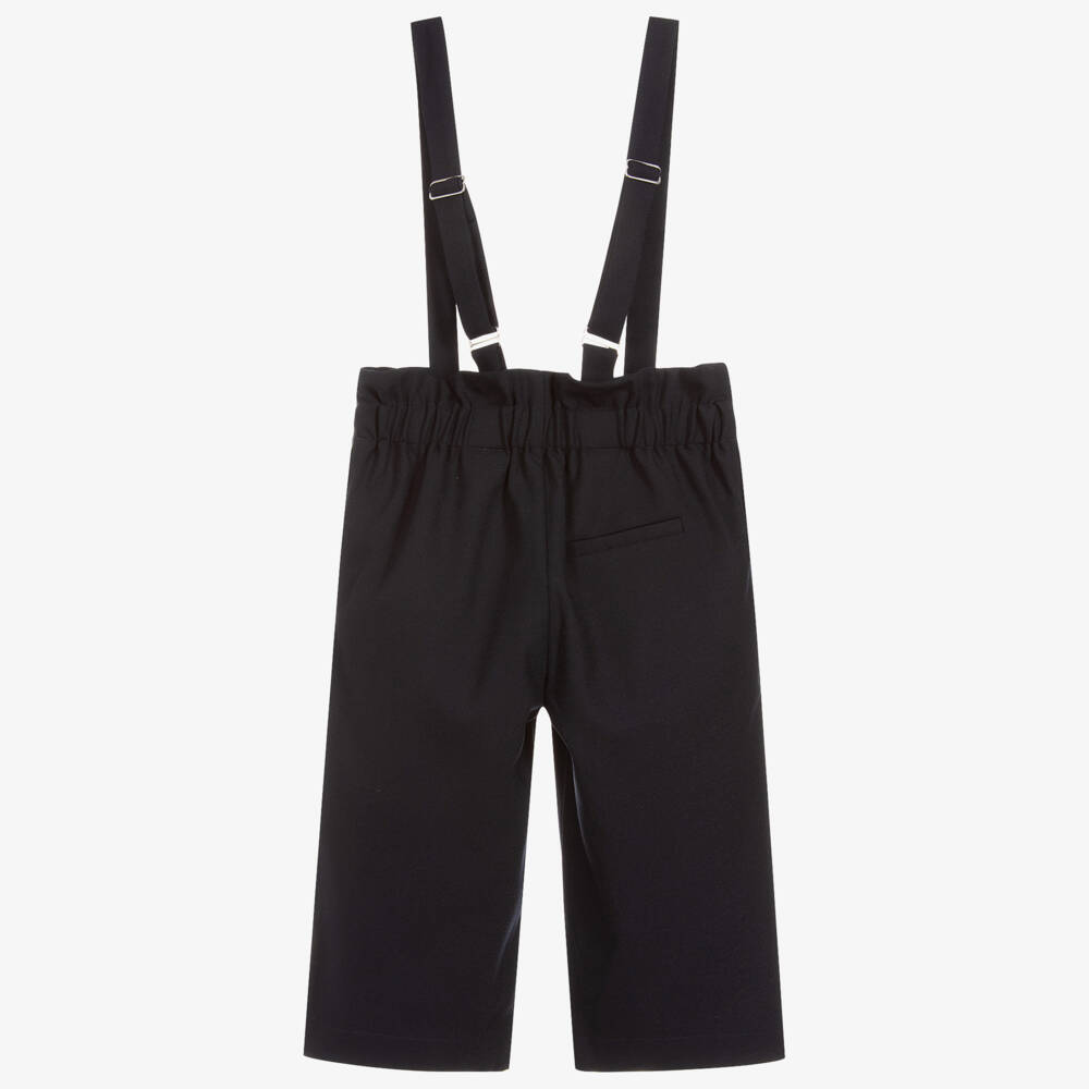 Jessie and James London-Girls Navy Blue Wide Trousers | Childrensalon Outlet
