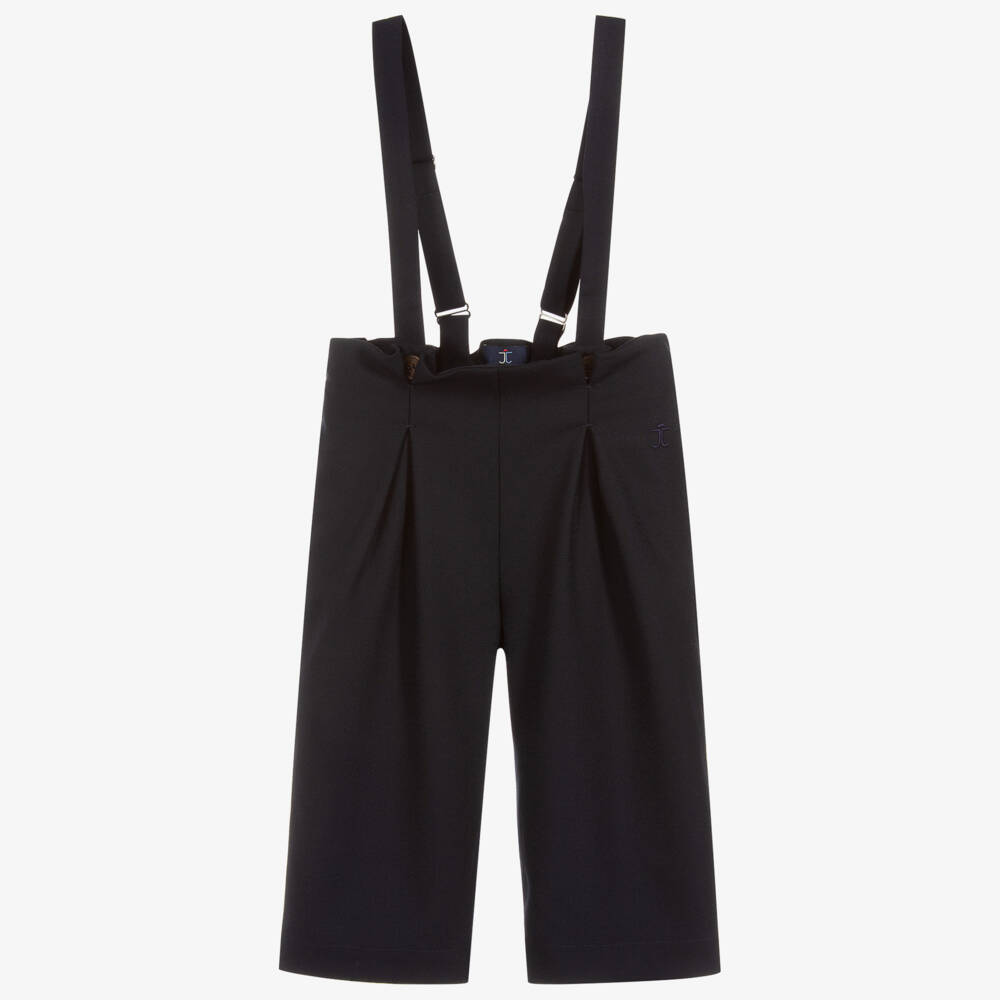 Jessie and James London-Girls Navy Blue Wide Trousers | Childrensalon Outlet