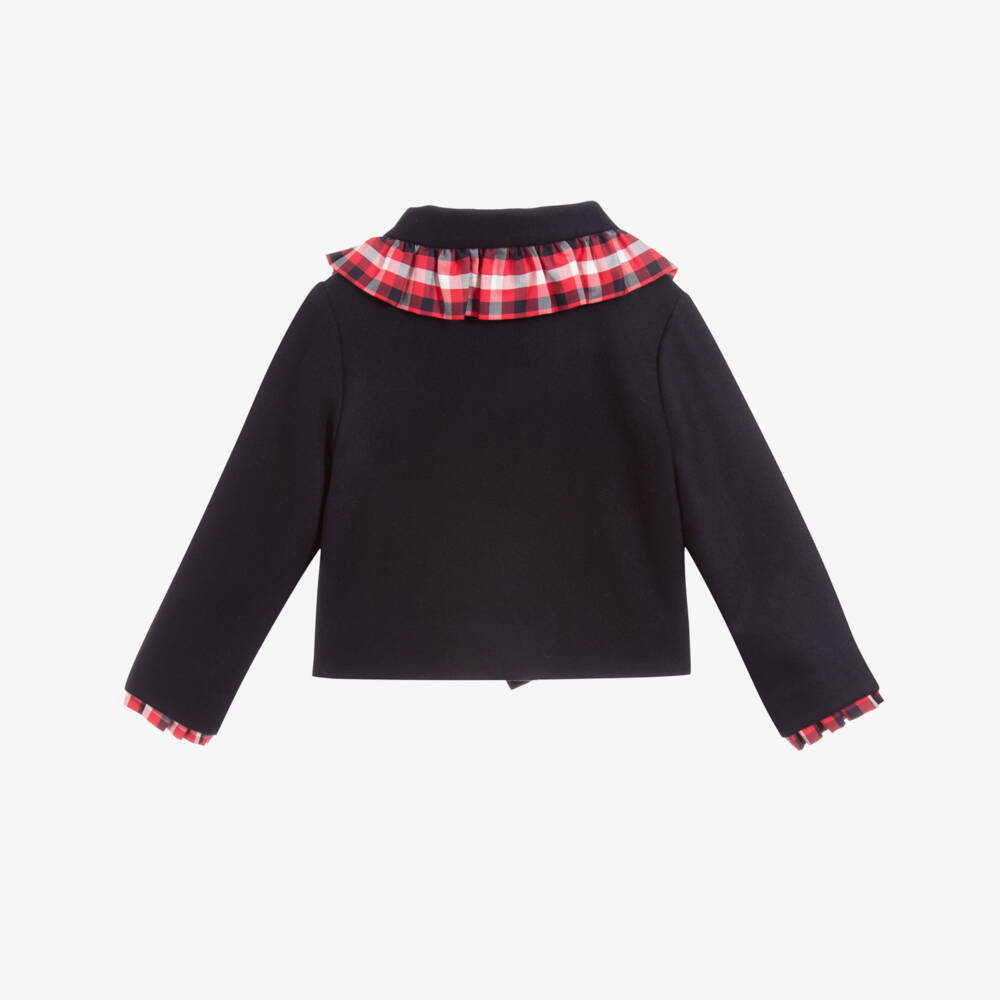 Jessie and James London-Girls Navy Blue Wool Jacket | Childrensalon Outlet