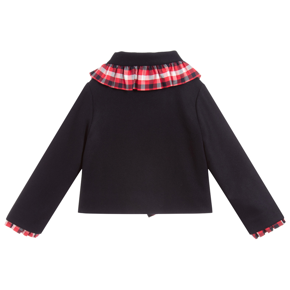 Jessie and James London-Girls Navy Blue Wool Jacket | Childrensalon Outlet