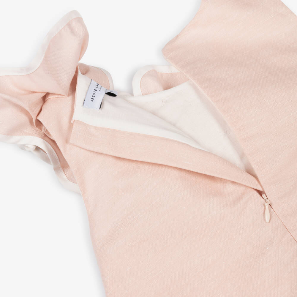 Jessie and James London-Girls Pastel Pink Statement Ruffle Dress | Childrensalon Outlet