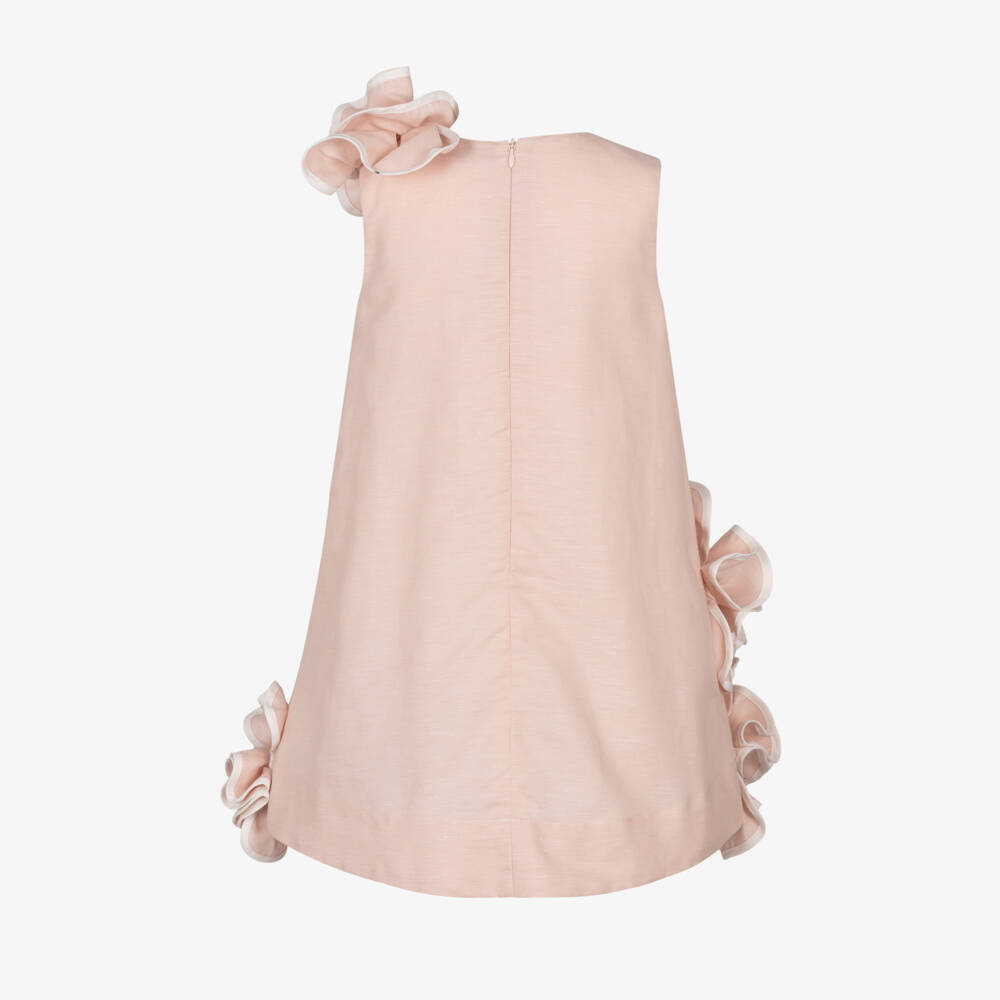 Jessie and James London-Girls Pastel Pink Statement Ruffle Dress | Childrensalon Outlet