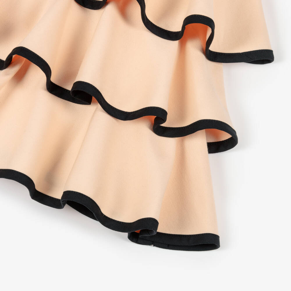 Jessie and James London-فستان مزين بطبقات وفيونكة لون زهري خوحي | Childrensalon Outlet