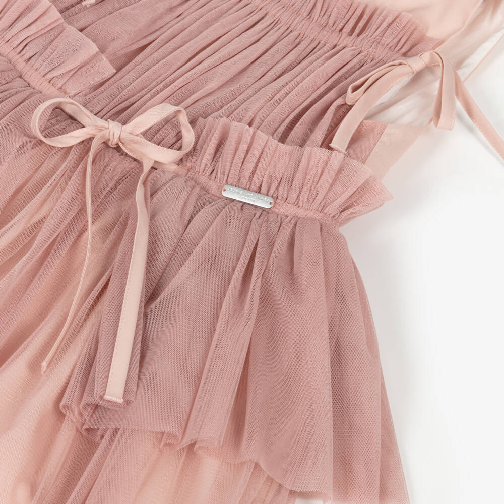 Jessie and James London-فستان تول قطني وردي للبنات | Childrensalon Outlet