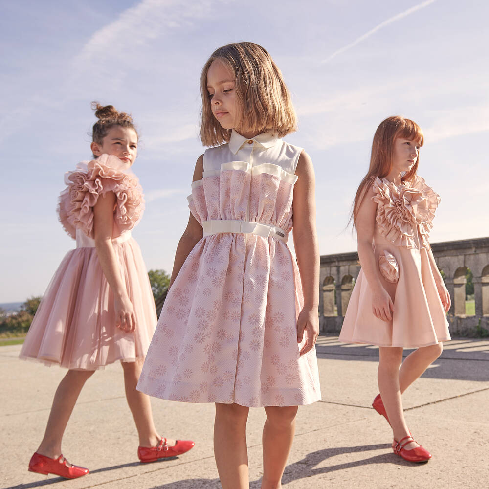 Girls jacquard dress sales