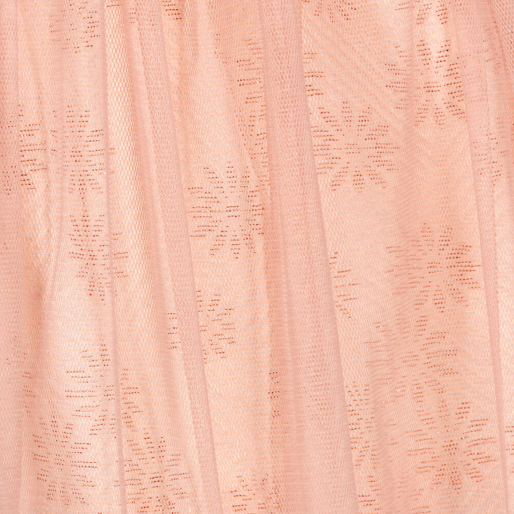 Jessie and James London-Girls Pink Cotton Jacquard & Tulle Dress | Childrensalon Outlet