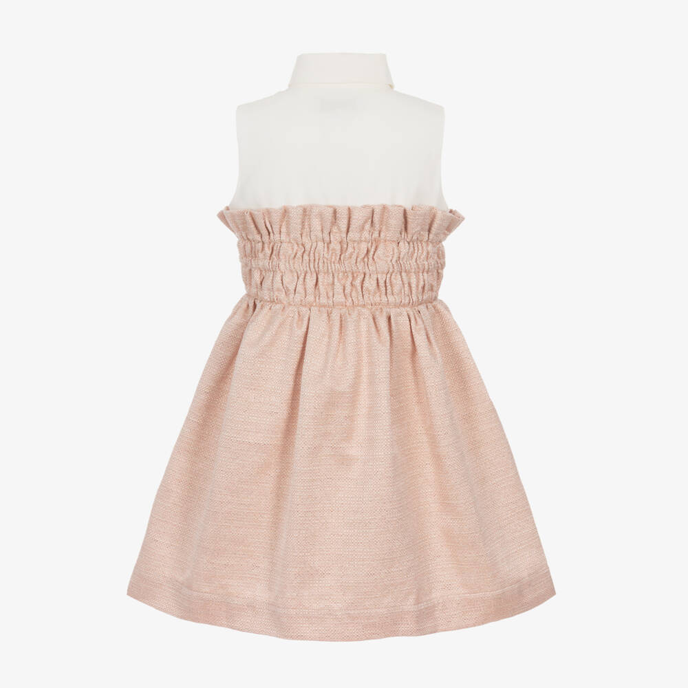 Jessie and James London-Girls Pink Ruched Waist Dress | Childrensalon Outlet