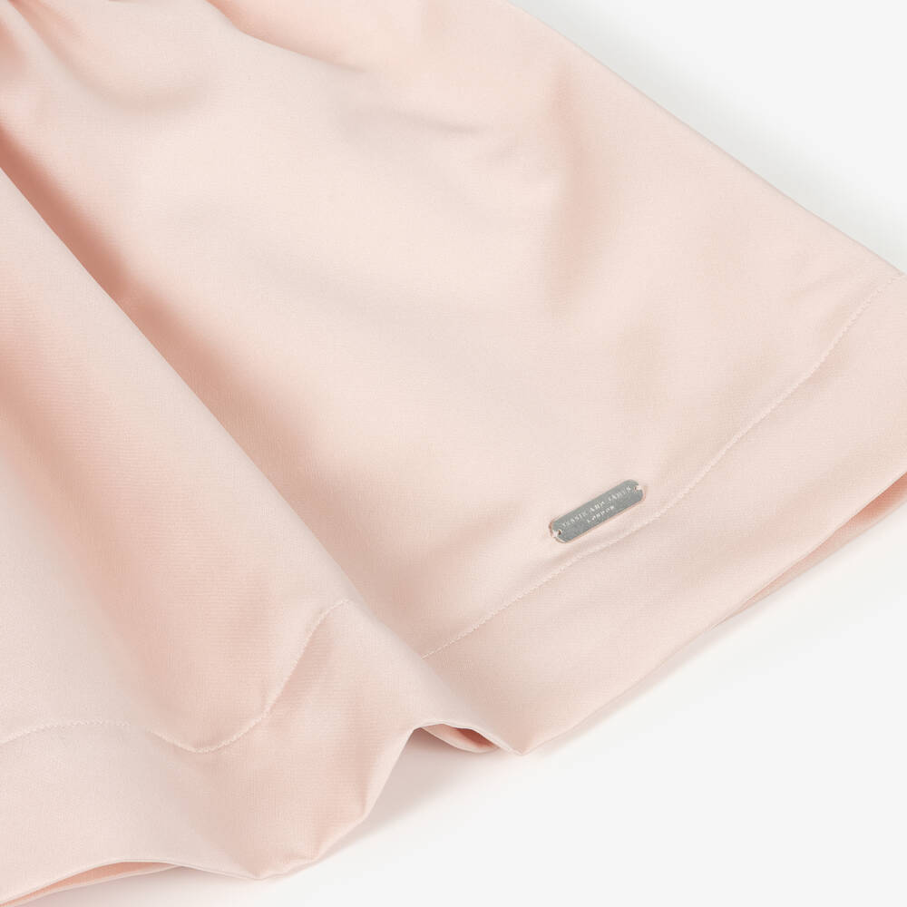 Jessie and James London-Girls Pink Satin Dress with Bow Appliqués | Childrensalon Outlet