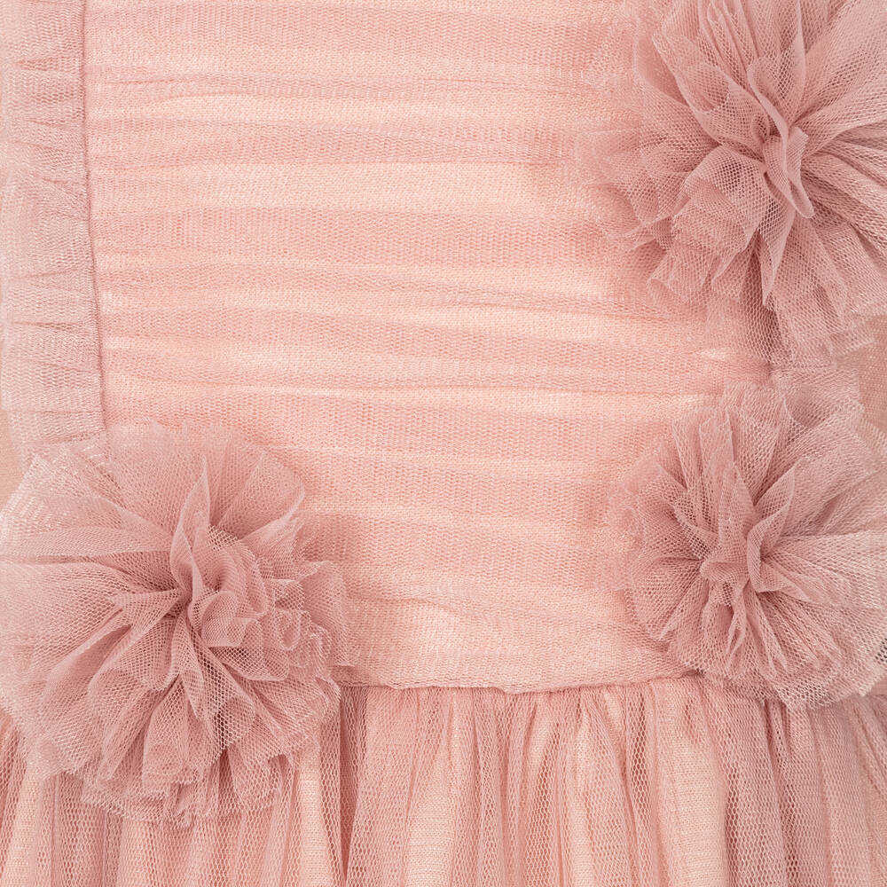 Jessie and James London-Girls Pink Tulle Flower Dress | Childrensalon Outlet