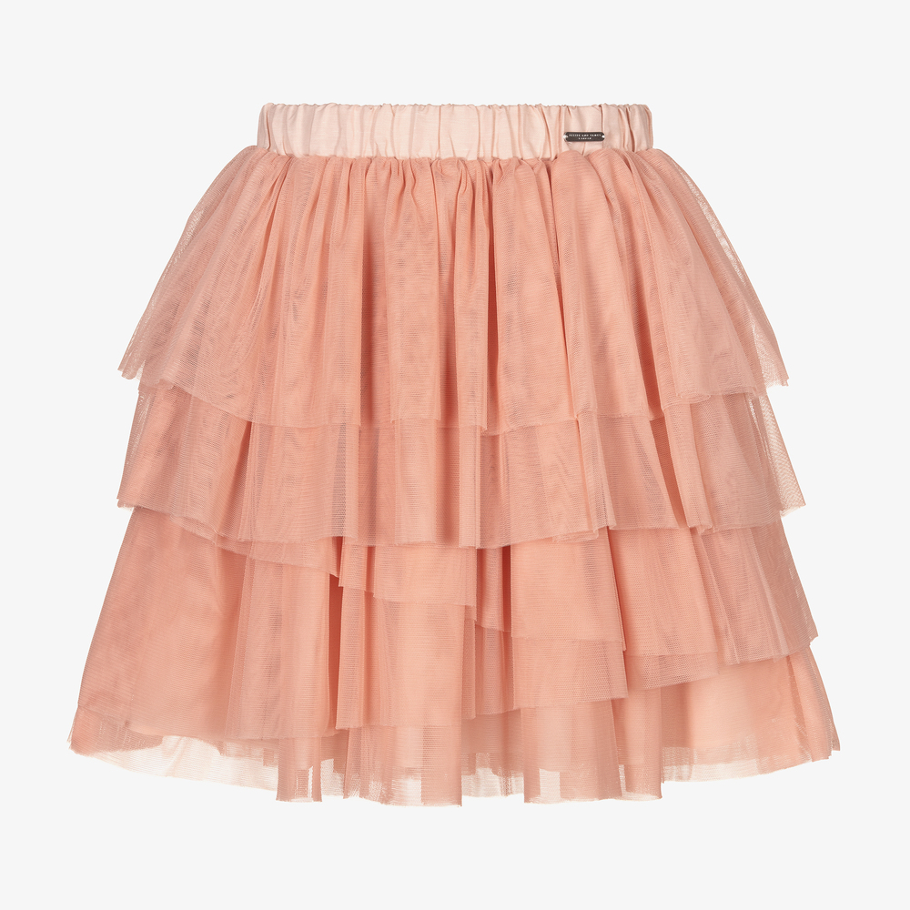 Jessie and James London - Розовая многоярусная юбка из тюля для девочек | Childrensalon