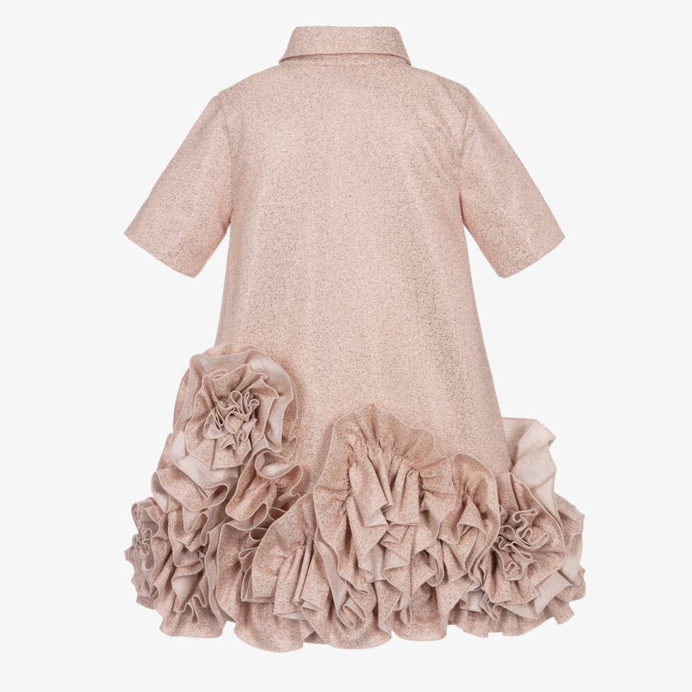 Jessie and James London-فستان وردي مزين بالورود للبنات | Childrensalon Outlet